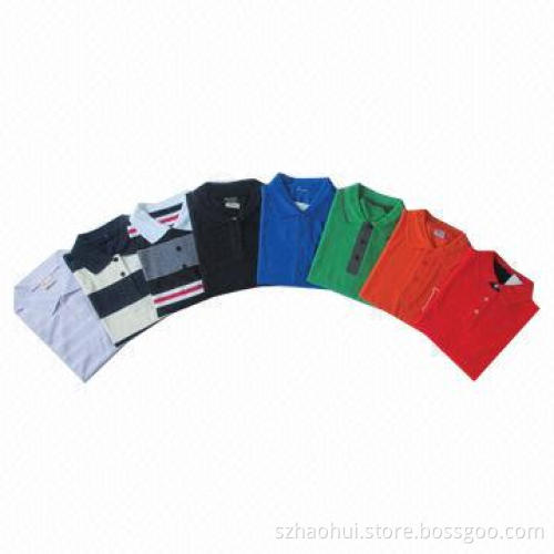 Men's Striped Yarn Dyed Polo Shirts, CVC + Spandex Available Materials